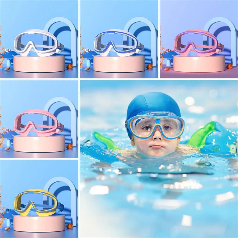 Swim Goggles Anti Fog Uv - プロフェッショナルアンチフォグ水泳ゴーグル耳栓付きワイドビュービッグフレームダイビングアイウェアスイミングプール用耐久性のあるダイビングメガネ