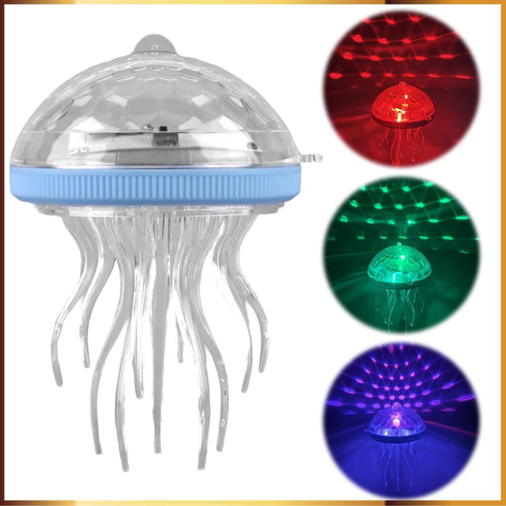 Pool Light Solar Rechargeable - ソーラージェリーフィッシュプールライト ダイナミックRGBカラーチェンジ充電式ハンギングライト 調光可能ナイトライト バスタブプール用