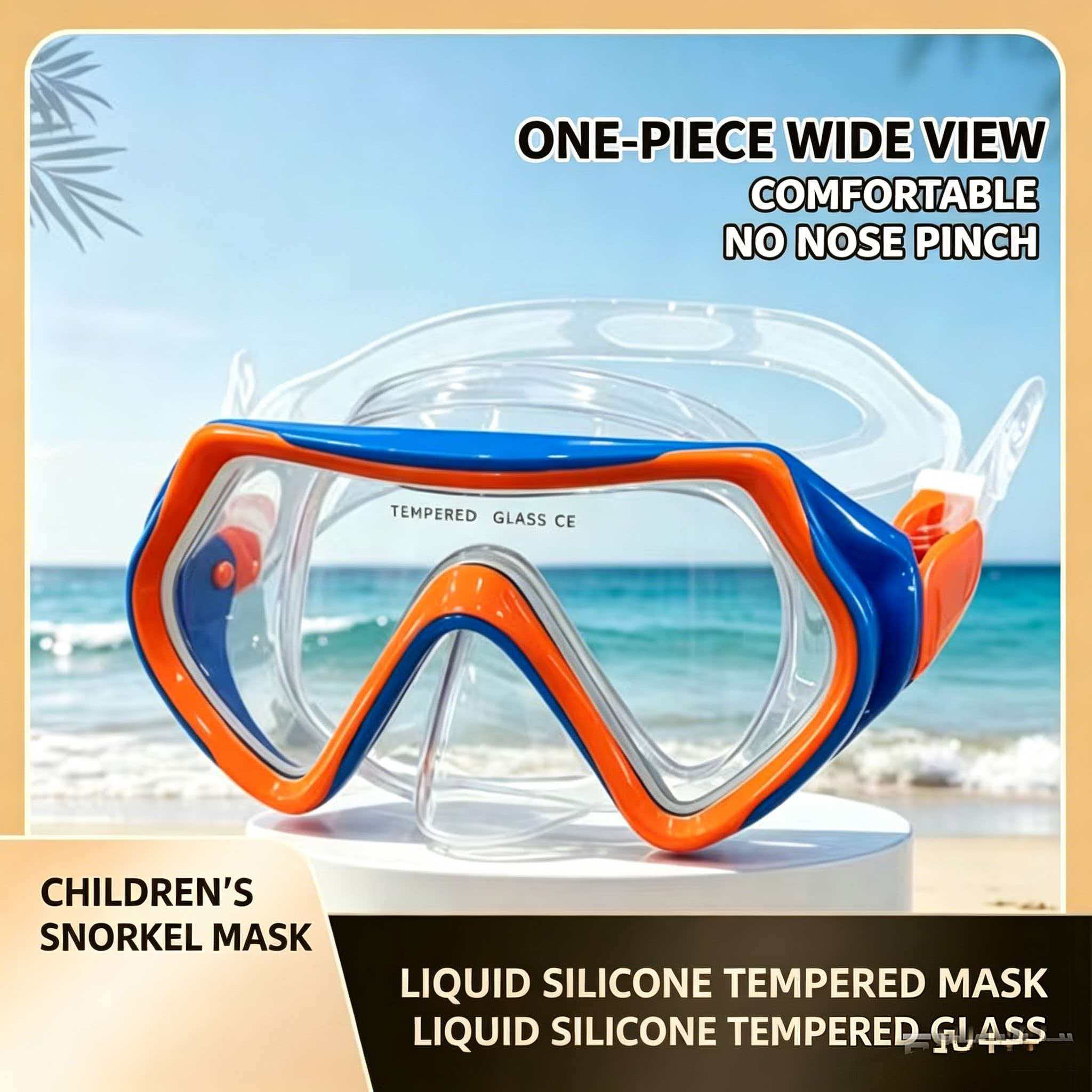 Snorkel Mask Full Face - 新しいスタイルの完全乾式シュノーケリングセット（子供用シリコンマスク付き）