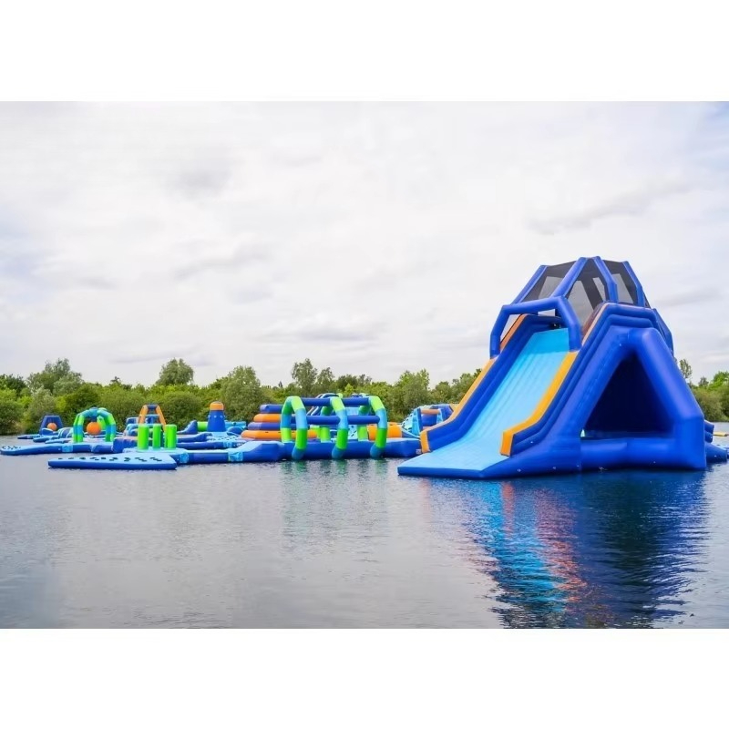 Water Slide Inflatable - インフレータブルアクアパーク、業務用インフレータブルウォーターパーク設備、ウォータースライダー付きインフレータブルフローティングウォーターパーク