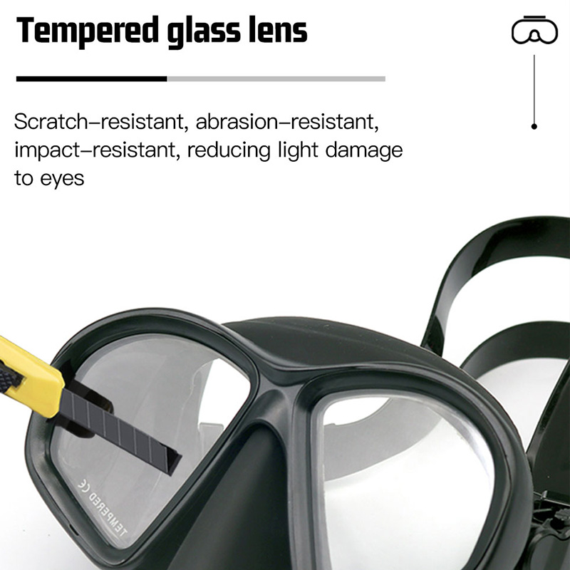 ウェットローキャパシティ強化ガラスフリーダイビングマスクJタ - Snorkel Mask Full Face のレビューと価格