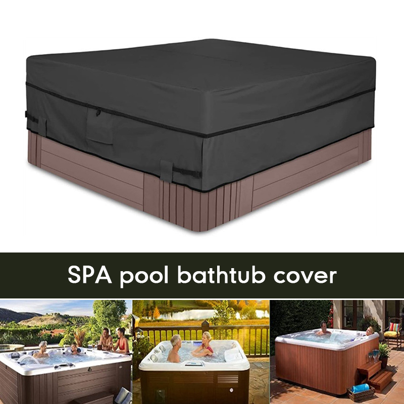 防水スクエアサンシェードカバー,落下防止,ホットタブ,バスタ - Pool Cover Waterproof のレビューと価格