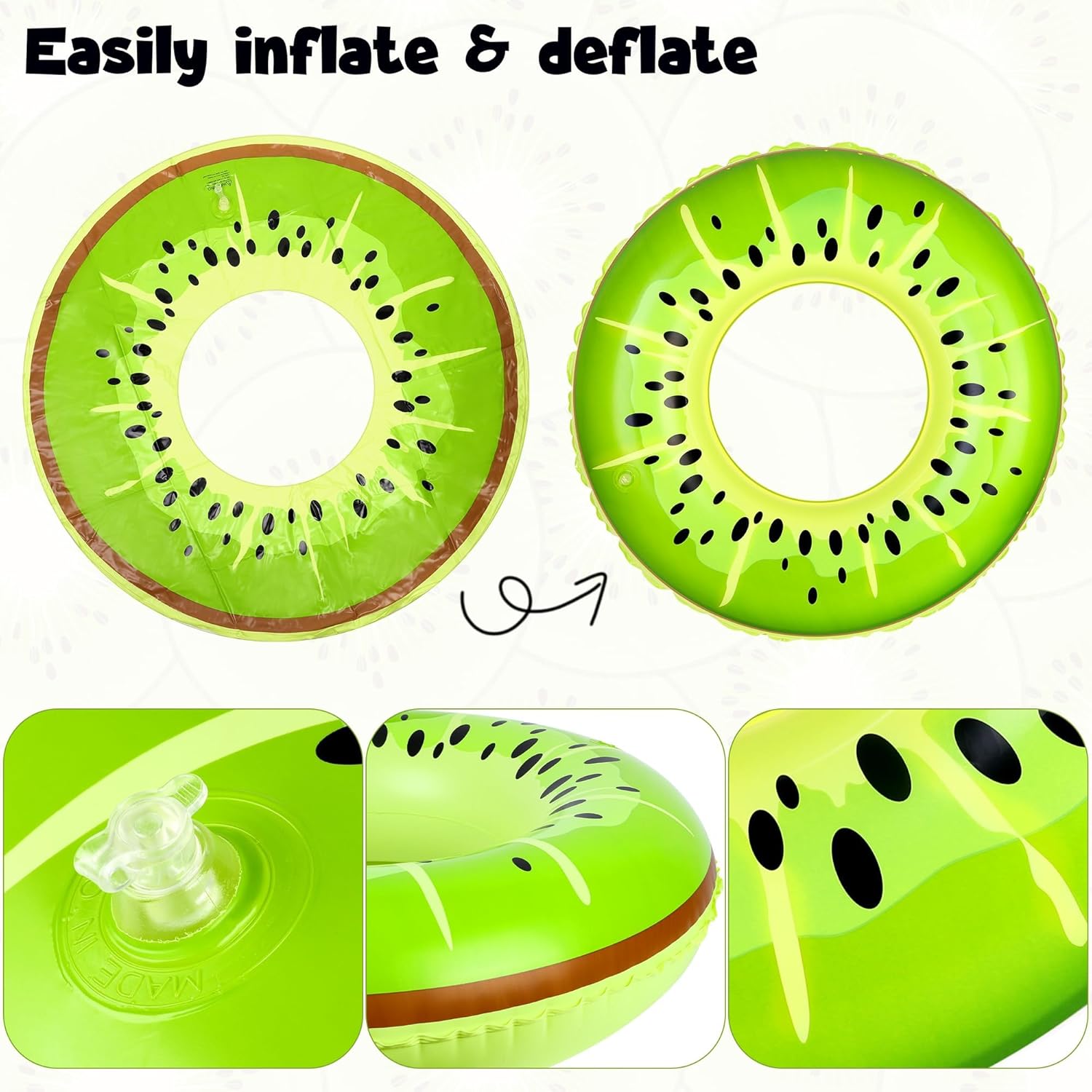 8個セット エアー式浮き輪 29.5インチ フルーツデザイン - Pool Float Ring Inflatable のレビューと価格