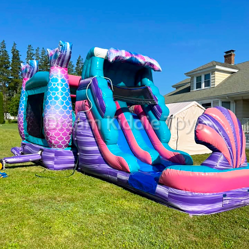屋外用プレイグラウンド向け、商業用マーメイド型バウンスハウス - Water Slide Inflatable のレビューと価格