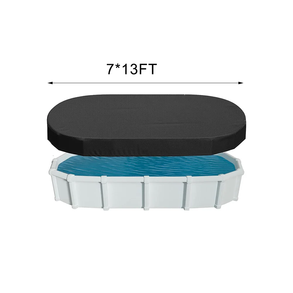 ソーラーオーバルプールカバー 長方形プールカバー プールメン - Pool Cover Waterproof のレビューと価格