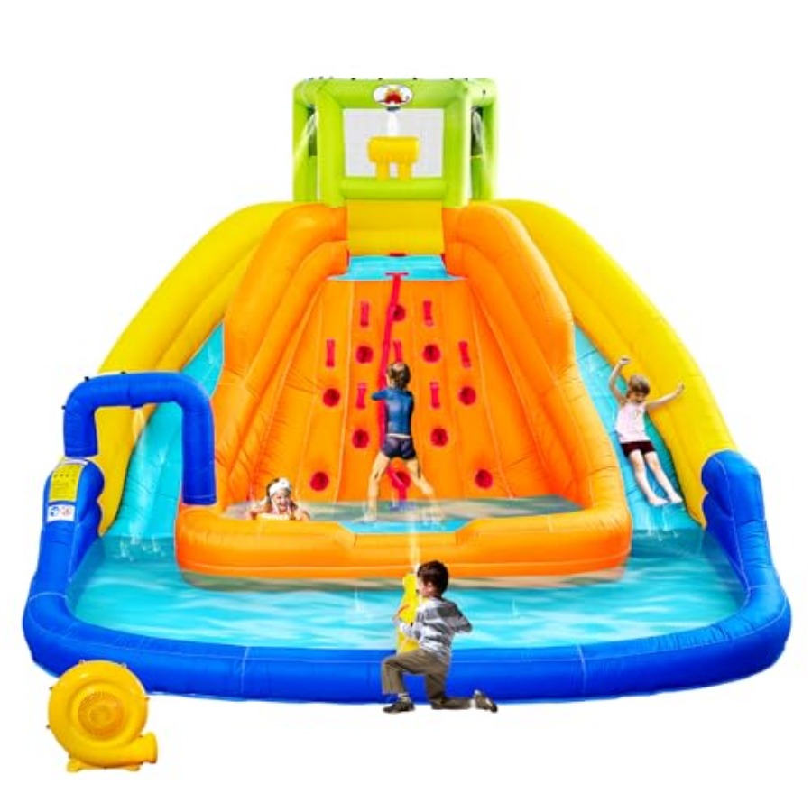 インフレータブルウォータースライド、水桶付きバウンスハウス、 - Water Slide Inflatable のレビューと価格