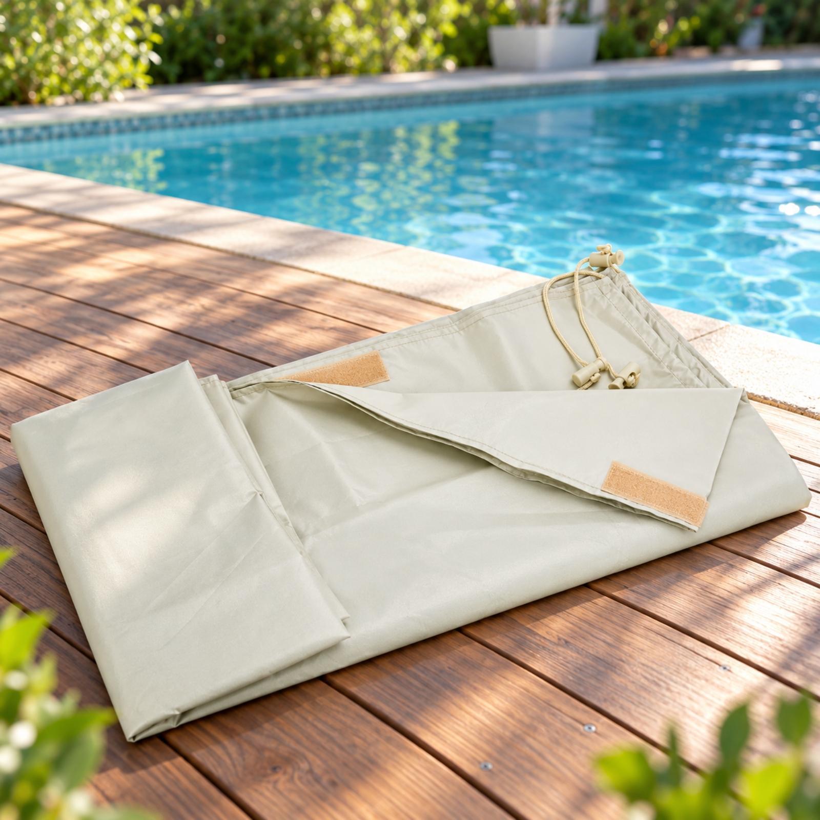 長方形のプール用カバー。防水仕様で、防塵性にも優れ、ご自宅や - Pool Cover Waterproof のレビューと価格