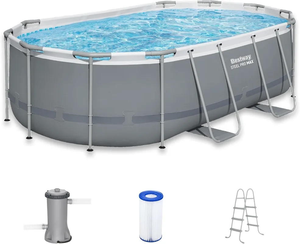 ベストウェイ スチールプロマックス 14フィート x 8フィ - Pool Ladder Above Ground のレビューと価格