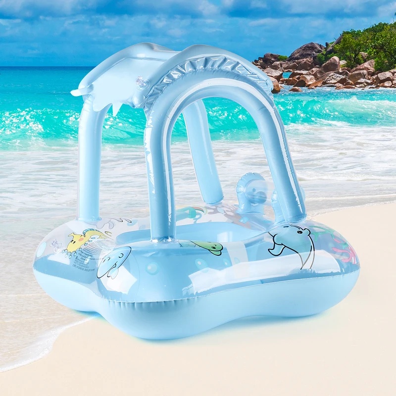 日よけ付きのインフレータブルプール用ラウンジフロート。夏のプ - Pool Lounger Inflatable のレビューと価格