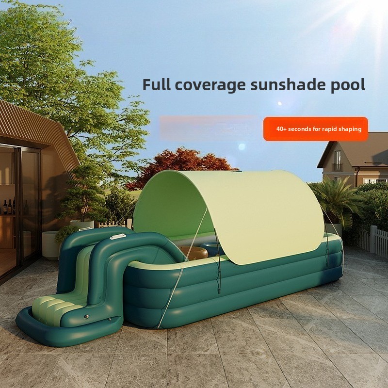 スライドとキャノピー付きのインフレータブル子供用プール –  - Water Slide Inflatable のレビューと価格