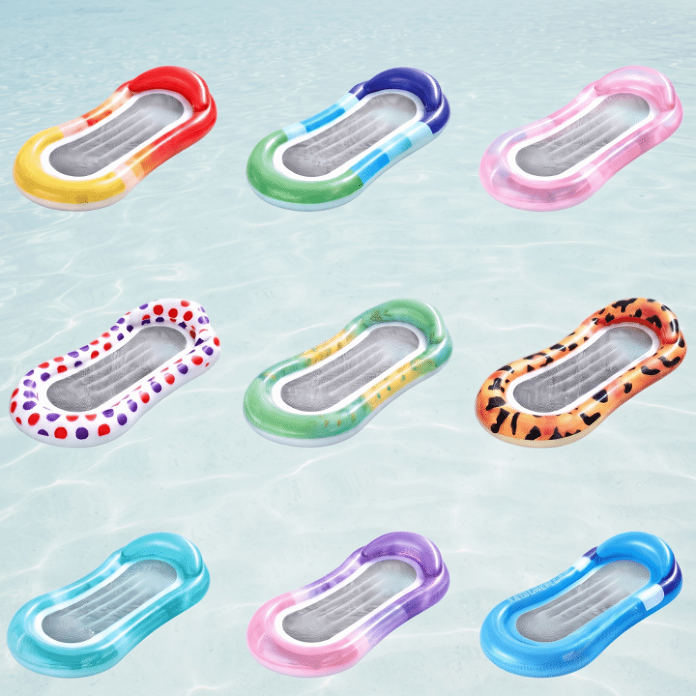 マーメイドスタイルのスパンコール付きインフレータブルフロート - Pool Lounger Inflatable のレビューと価格